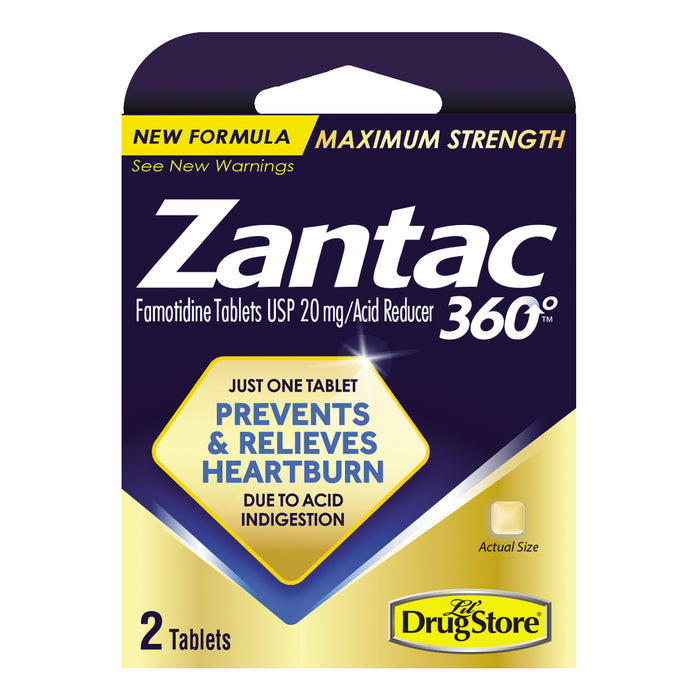 L Drug Zantac 360 2tablets 6 Per Box