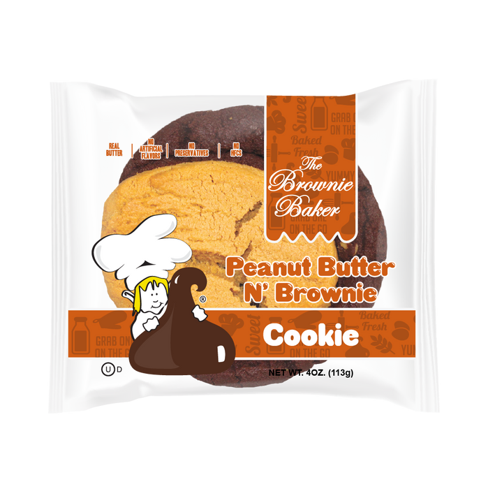 The Brownie Baker Peanut Butter Brownie Cookies 4 oz 12-Pack Wholesale