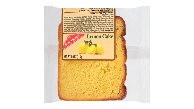 Bon Appetit Lemon Cake, 4 oz - Refreshing Citrus Dessert (Pack of 8)