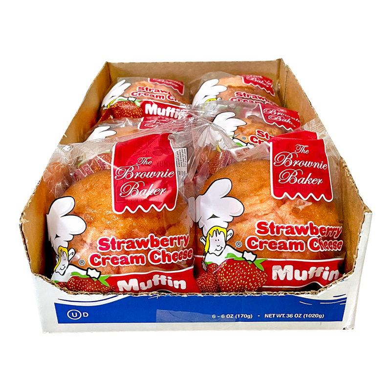 Brownie Baker Strawberry Cream Muffin, Pack of 6