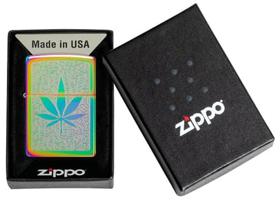 Zippo Cannabis Design Multi-Color Pocket Lighter