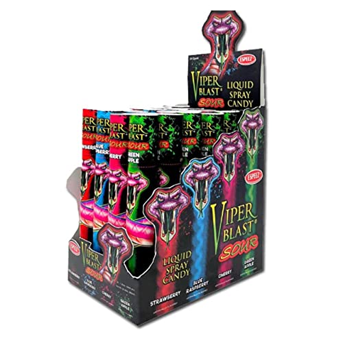 Viper Blast Sour Liquid Spray Candy, 1.35 oz, Refreshing and Fun (Case of 24)