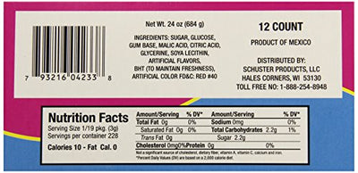 Face Twisters Sour Bubble Gum Straws, Strawberry, 2 Ounce (Pack of 12)