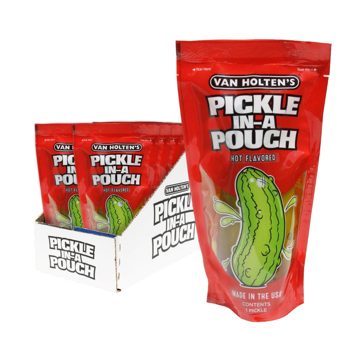 Van Holten's Jumbo Hot Pickle-In-A-Pouch Individually Wrapped - 12ct