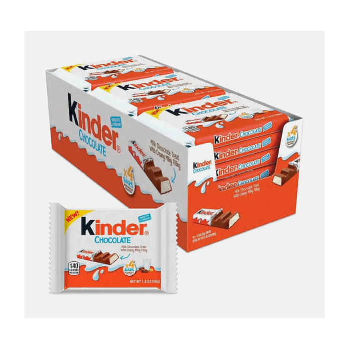Kinder Chocolate Candy Bars - 18ct