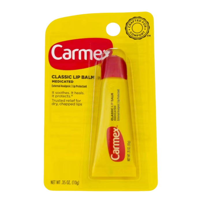Carmex Classic Medicated Lip Balm Tube Original 0.35 oz