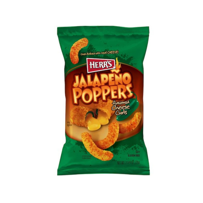 Herr's Curls Jalapeno Popper 2.75 oz (Pack of 12)
