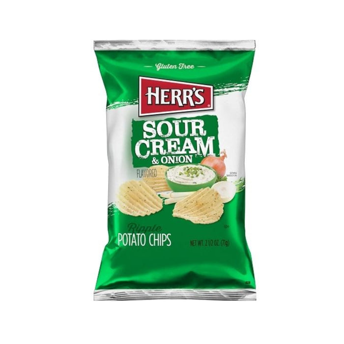 Herr's Chips Sour Cream & Onion 2.5 oz (Pack of 12)