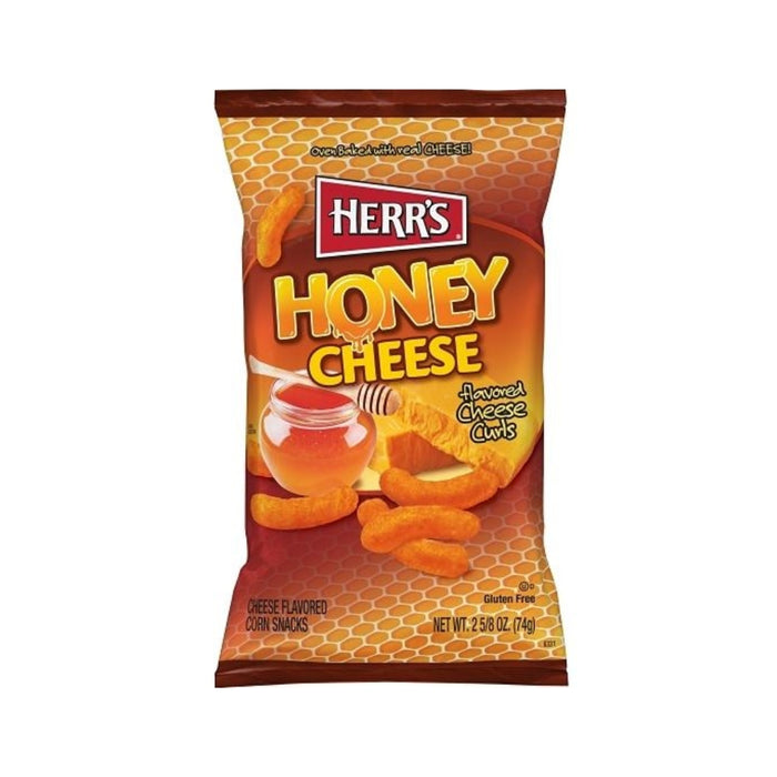Herr's Honey Cheese Curls 2.62 oz (Pack of 12)