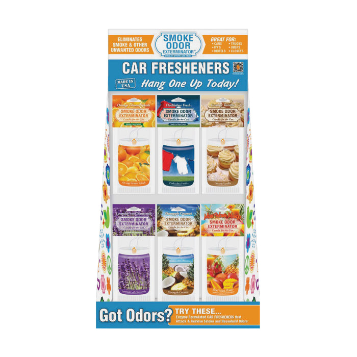 Smoke Odor Exterminator Car Air Freshener w/ Counter Display 72ct