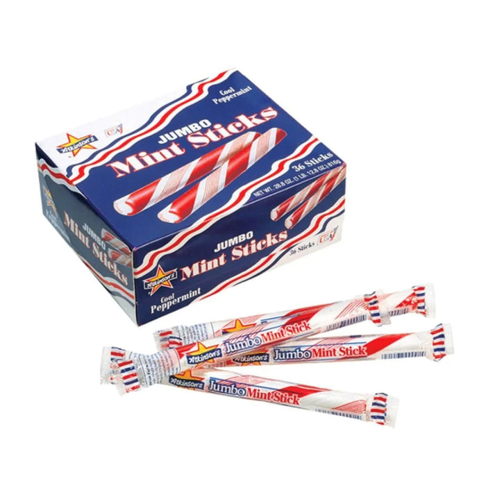 Atkinson Jumbo Mint Sticks Hard Candy - 36ct