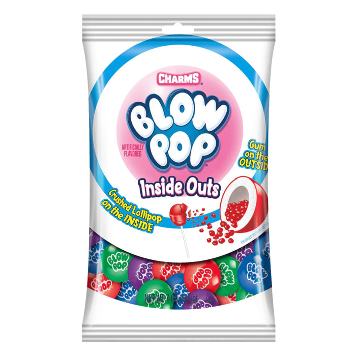Charms Blow Pop Inside Outs Assorted Gumball Flavors Peg Bag 7 oz