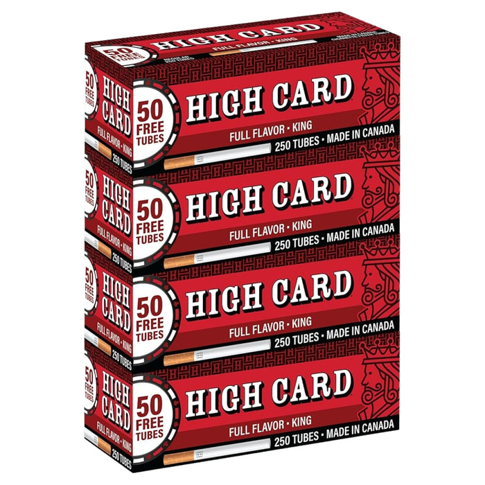 High Card Tubes Red King (4 pack)