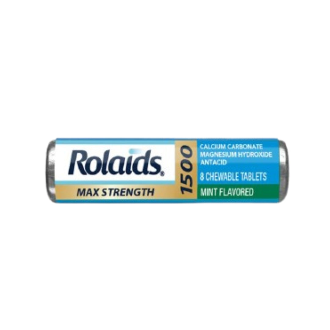 Rolaids Original Chewable Tablets Max Strength 1500 Digestive Antacid ...