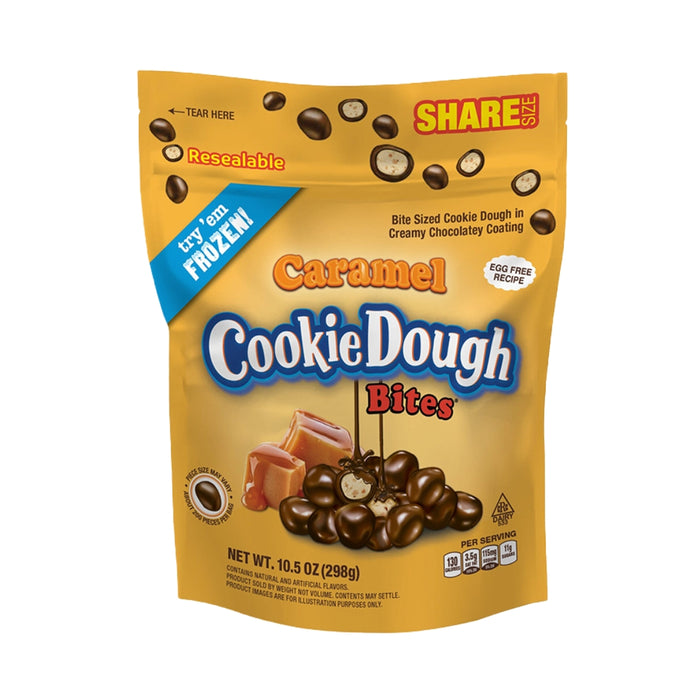 Cookie Dough Bites Caramel 10.5oz Resealable Bag (8 Pack)