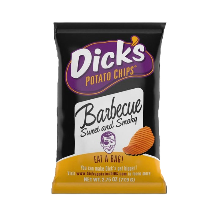 Dick's Ripple Potato Chips, Sweet & Smoky BBQ — 2.75 oz Bags, Case of 16