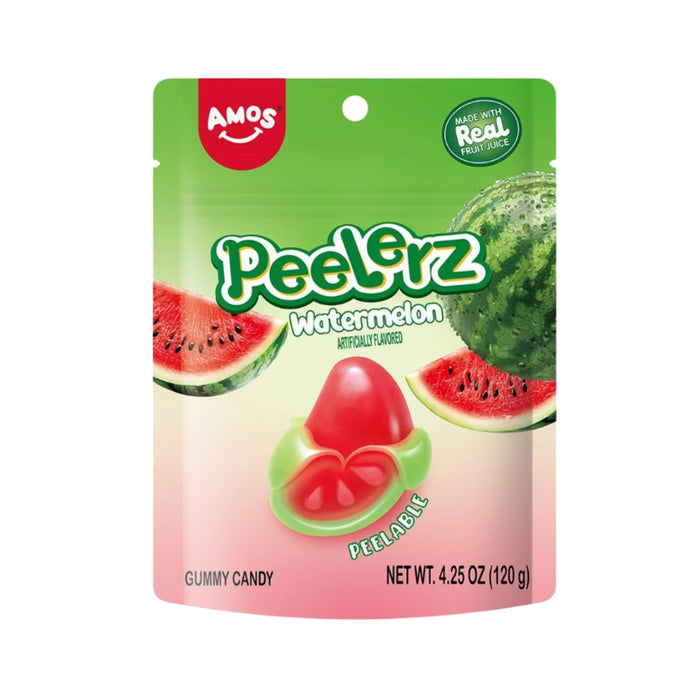 Amos Peelerz Peelable Gummy Watermelon Flavor 6oz Bag