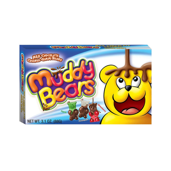 Muddy Bear Chocolate Gummy Bears Theater Box - 3.1 oz