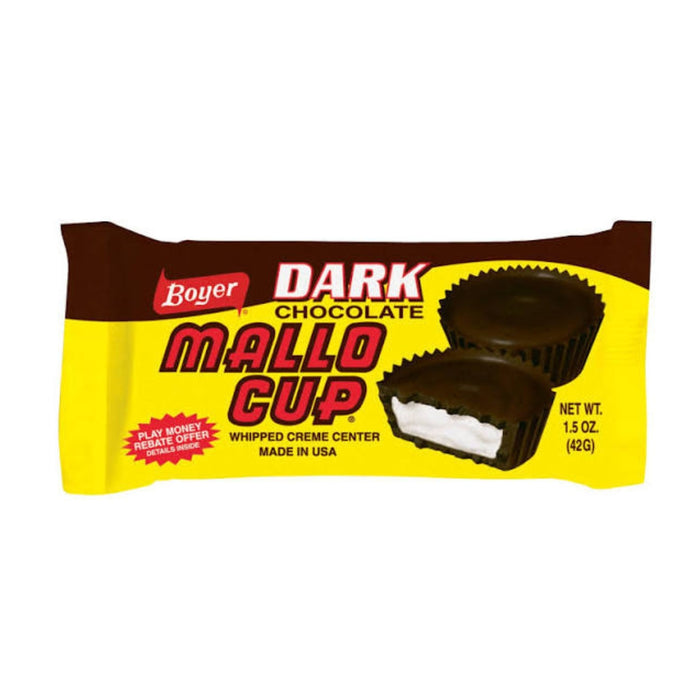 Boyer Candy Dark Chocolate Mallo Cup - 24ct