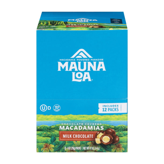 Mauna Loa Macadamia Nuts Milk Chocolate Covered - 1 oz 12ct