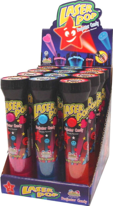 Laser Pop Lollipop Assorted Flavors - 0.74 oz 12ct