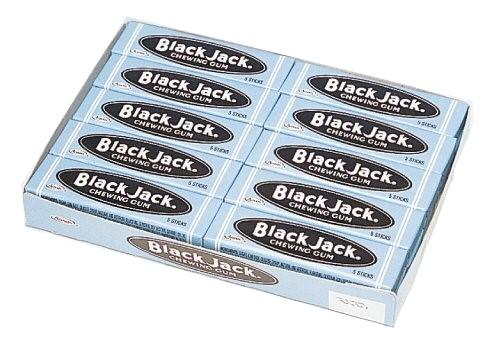 Black Jack Chewing Gum, 5 Sticks, 20 Count