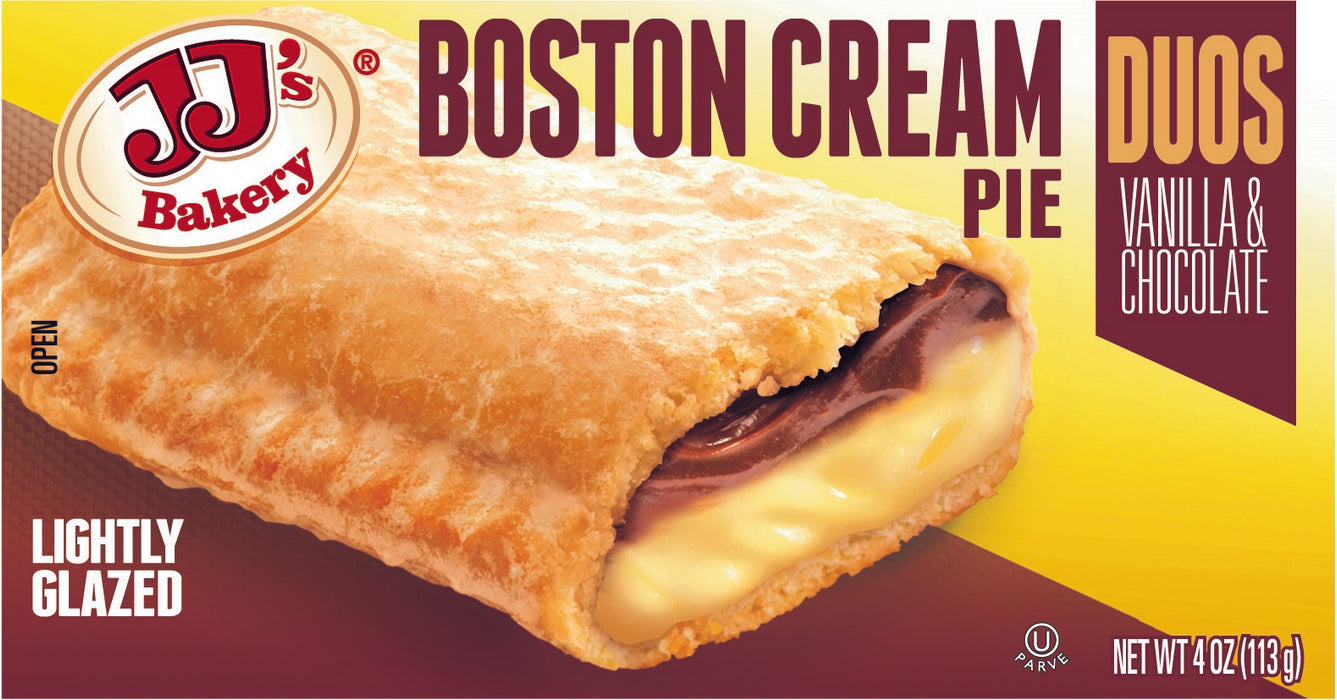 JJ's Bakery Lightly Glazed Snack Pies 4 oz (Boston Cream) Wholesale