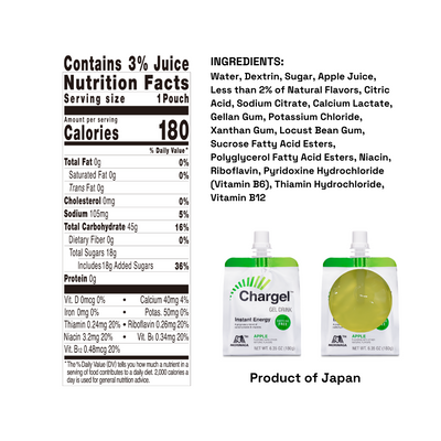 Chargel Apple Instant Energy Gel 6.35oz 6ct