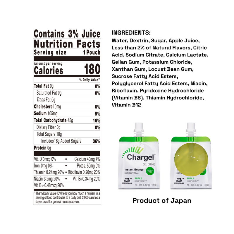 Chargel Apple Instant Energy Gel 6.35oz 6ct