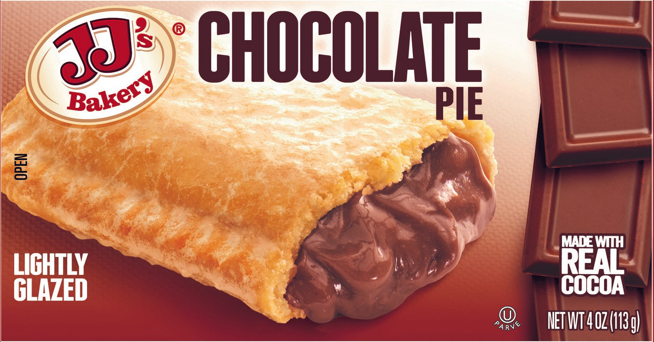 JJ's Bakery Lightly Glazed Snack Pies 4oz (Chocolate)