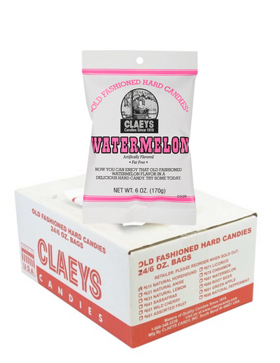 Claey's Old Fashioned Hard Candy 6 Ounce Bag, Watermelon