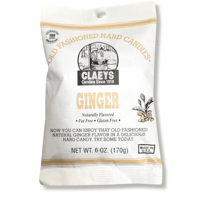 Claeys Ginger Natural Hard Candy 6 oz bag