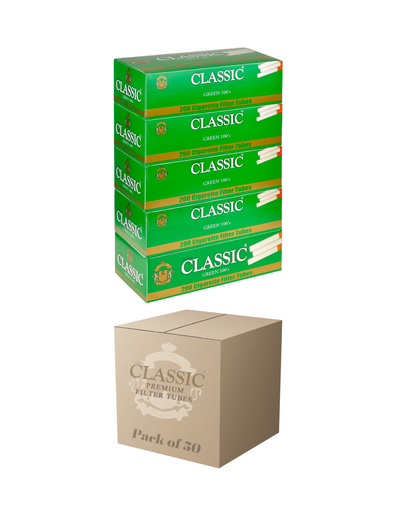 Global Classic Green Menthol 100mm Cigarette Tubes 200 Count Per Box