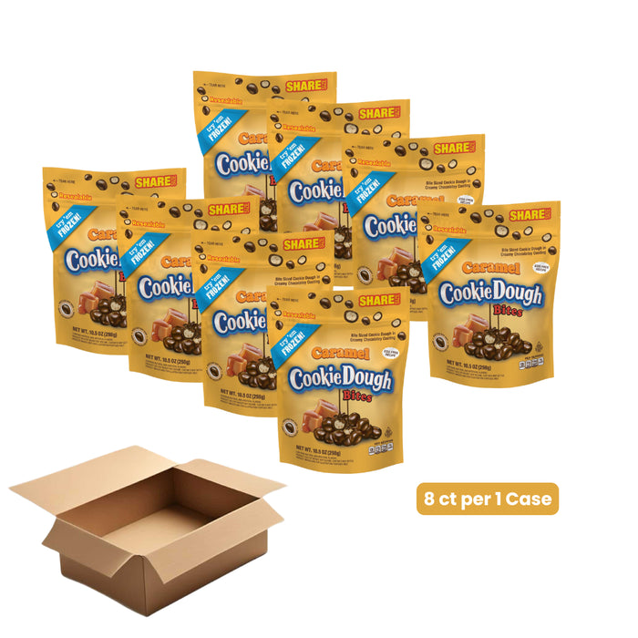Cookie Dough Bites Caramel 10.5oz Resealable Bag (8 Pack)
