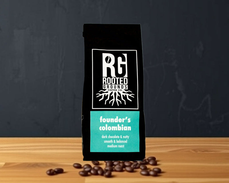 Rooted Grounds Coffee Whole Bean Columbian Medium Roast 1