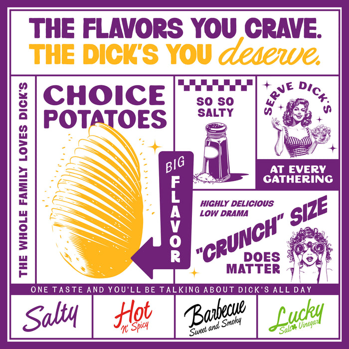 Dick's 4 Play Ripple Potato Chips Variety Pack, 2.75 oz (16 ct)