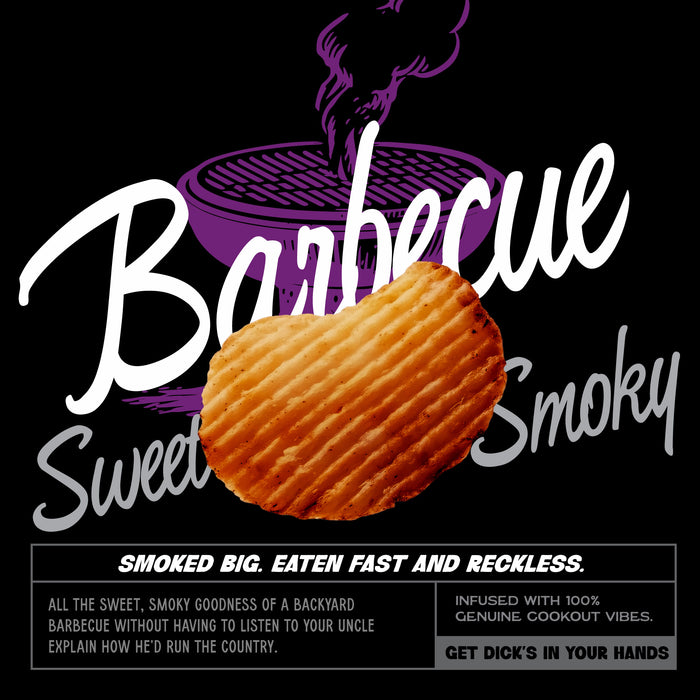 Dick's Ripple Potato Chips, Sweet & Smoky BBQ — 2.75 oz Bags, Case of 16