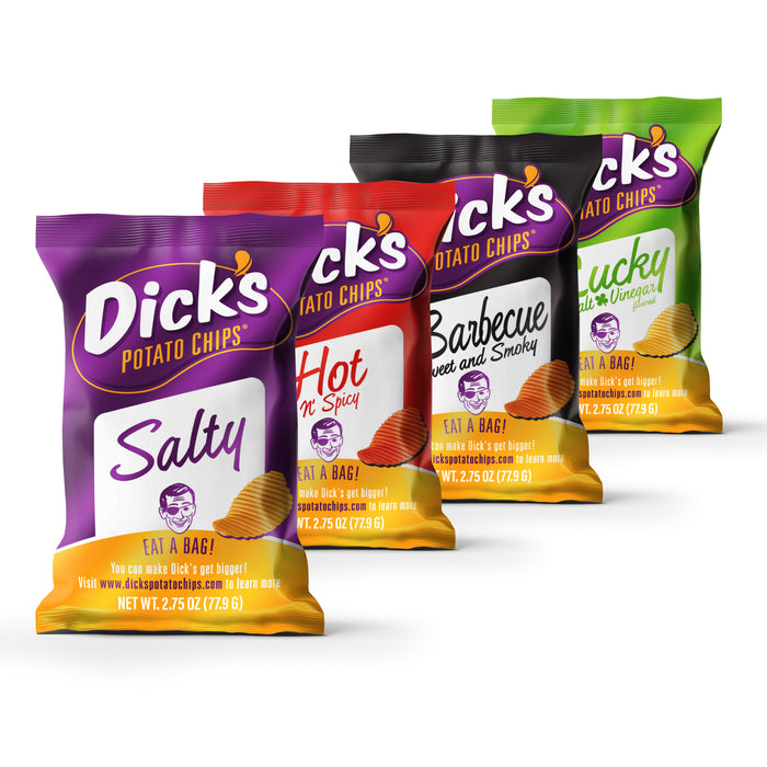 Dick's 4 Play Ripple Potato Chips Variety Pack, 2.75 oz (16 ct)