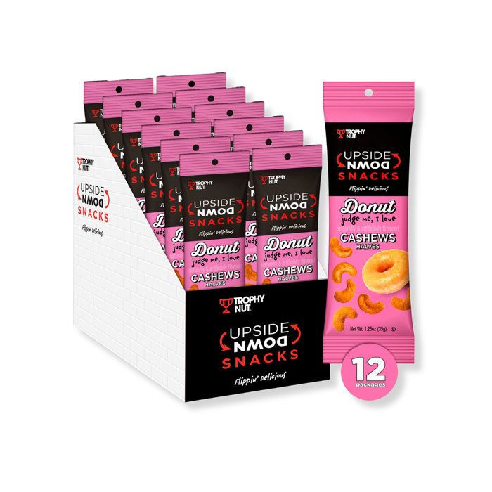 Trophy Nut Upside Down Donut Flavored Cashews 1.25 oz (Pack of 12)