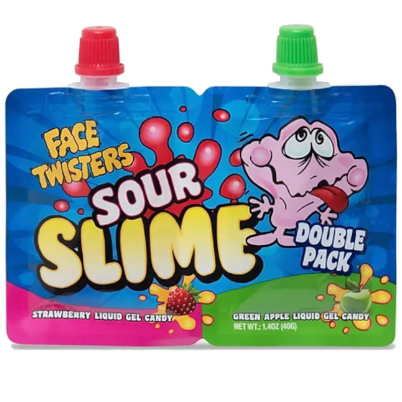 Face Twisters Sour Tongue Slime Strawberry/Apple