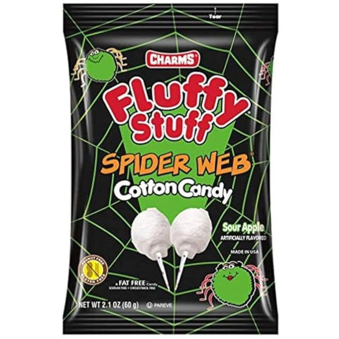 Charms Fluffy Stuff Spider Web Cotton Candy - 24ct