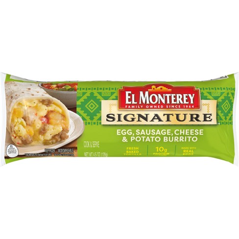 El Monterey Sausage, Egg, Cheese, and Potato Burritos - 12 Burritos