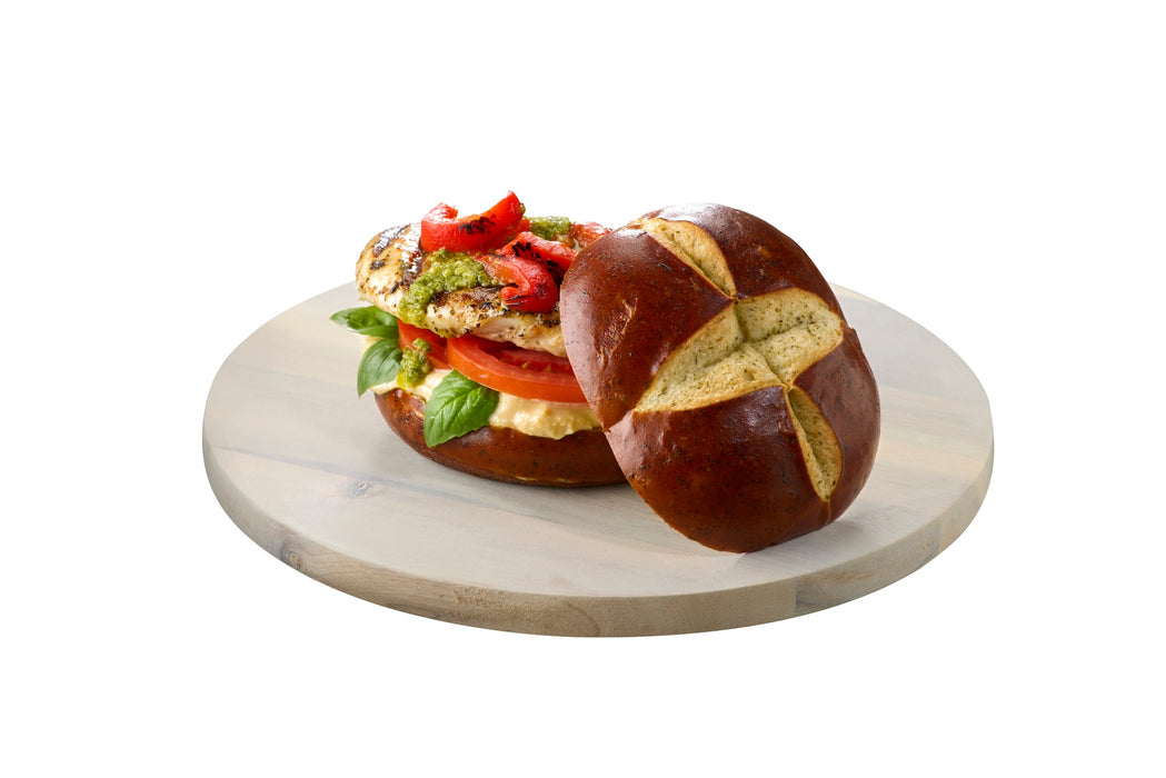 Pretzilla Soft Garlic Herb Burger Buns 12.8 oz (Pack of 4)
