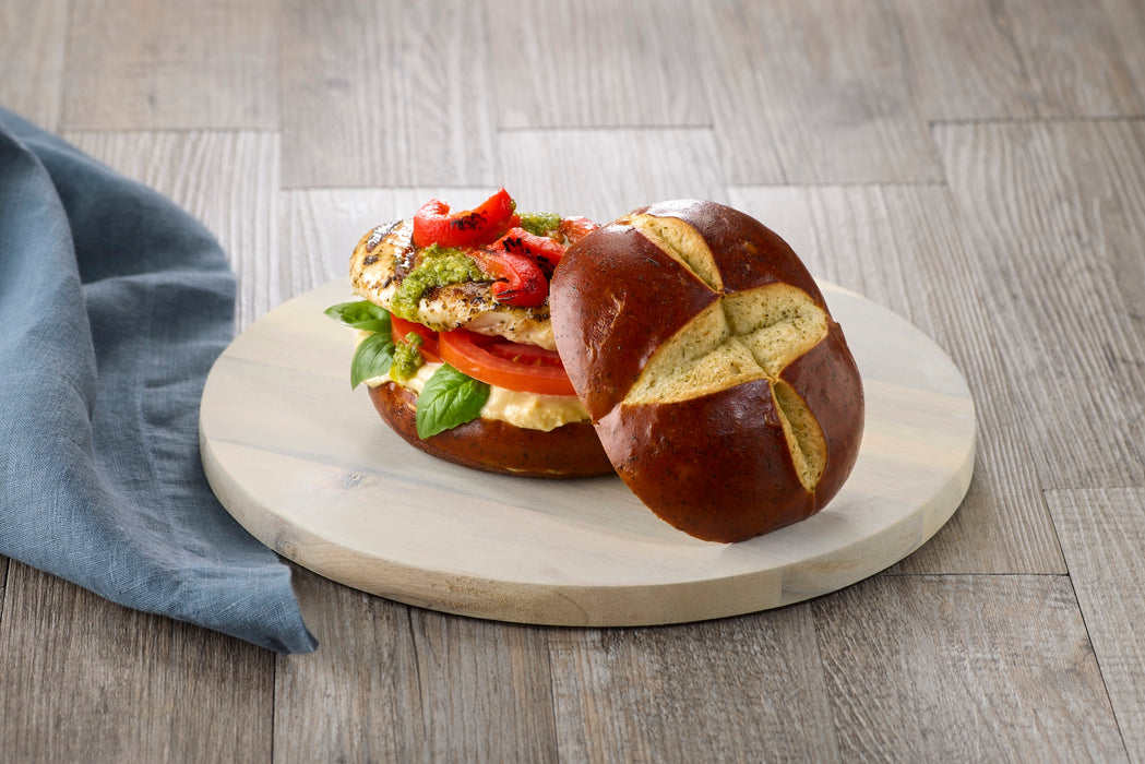 Pretzilla Soft Garlic Herb Burger Buns 12.8 oz (Pack of 4)