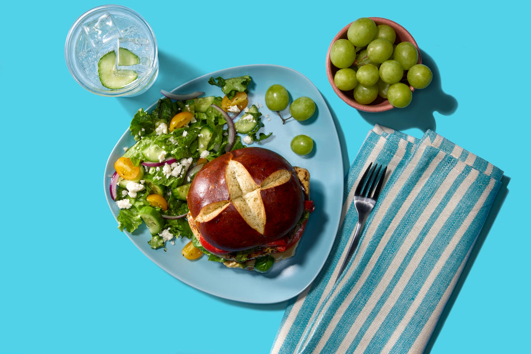 Pretzilla Soft Garlic Herb Burger Buns 12.8 oz (Pack of 4)