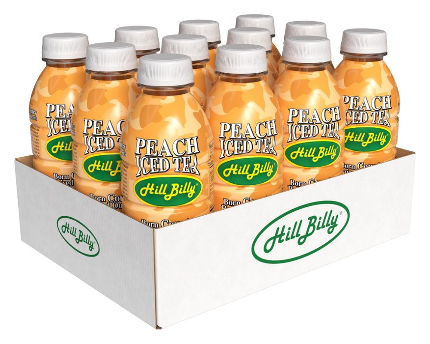 Hillbilly Tea Peach Iced Tea 16.9oz 12-Pack Wholesale Cases