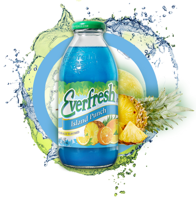 Everfresh Island Punch Glass Bottle 16 fl oz (Pack of 12)