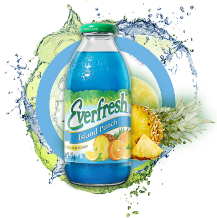 Everfresh Island Punch Glass Bottle 16 fl oz (Pack of 12)