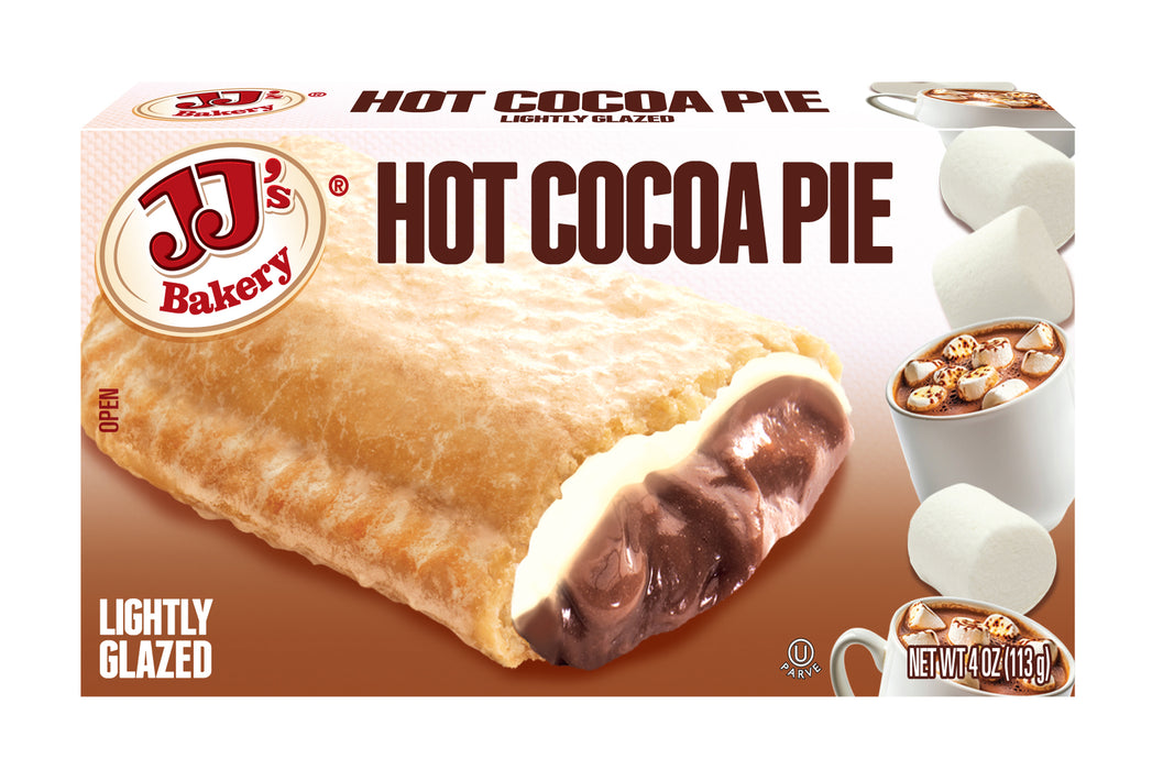 JJ's Bakery Lightly Glazed Hot Cocoa Flavored 4oz Snack Pies Wholesale