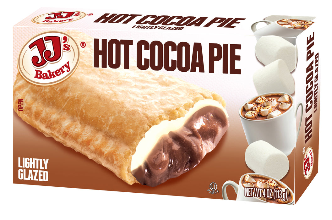 JJ's Bakery Lightly Glazed Hot Cocoa Flavored 4oz Snack Pies Wholesale